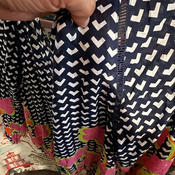 Kaari Blue Patterned Blouse - Pink, Green, Blue - Picture 6 of 10